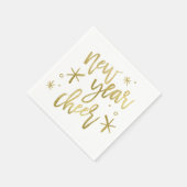 Nieuwjaar Cheer Gold Foil Napkins Servetten (Hoek)
