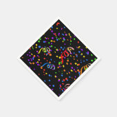 Nieuwjaar confetti cocktail servetten zwart (Hoek)