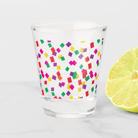 Nieuwjaar Confetti Shot Glas (Voorkant)