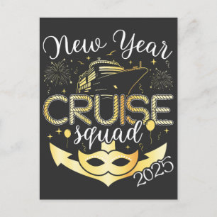 Nieuwjaar Cruise Squad 2025 Briefkaart