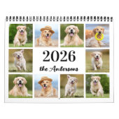 Nieuwjaar Custom Photo Family Pet Dog Creëer Simpl Kalender (Hoes)