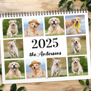 Nieuwjaar Custom Photo Family Pet Dog Creëer Simpl Kalender