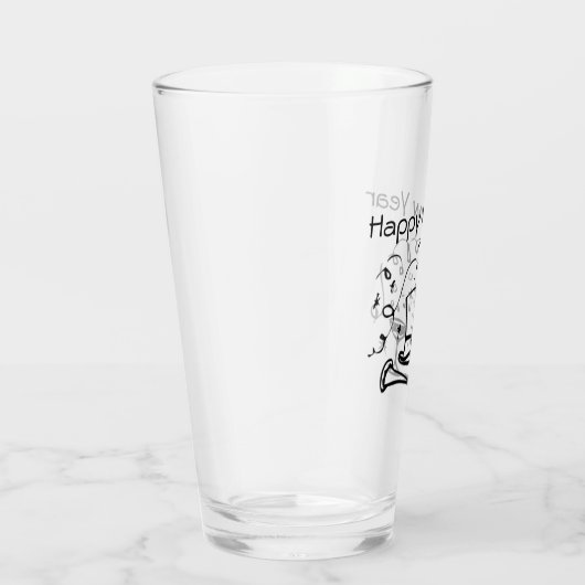 Nieuwjaar dateert glas (Rechts)