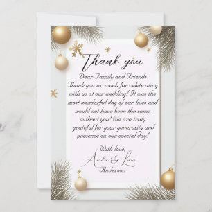 Nieuwjaar Design Gold Elegant Baby shower Bedankkaart