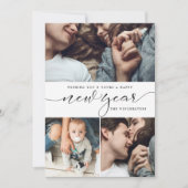 Nieuwjaar Drie de Nieuwjaarskaart van de Collage Feestdagenkaart (Voorkant)