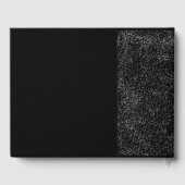 Nieuwjaar Elegant Script Black White Modern Gastenboek (Achterkant)