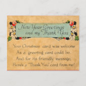  Nieuwjaar en dank je wel Briefkaart (Voorkant)