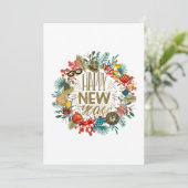 Nieuwjaar Feestdagenkaart (Staand voorkant)