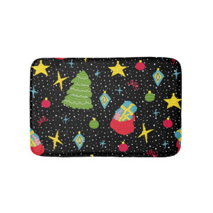 Nieuwjaar feestelijk: kleurrijk naadloos. badmat