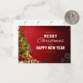 Nieuwjaar flat-card notitiekaartje (Voorkant / Achterkant in situ)