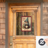 Nieuwjaar Gnome venster Cling Raamsticker (Huis Deur)