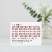 Nieuwjaar is lang geweest en heeft het eindelijk r briefkaart (Staand voorkant)