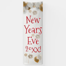 Nieuwjaar, jaar, teken, goud, banner