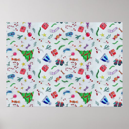 Nieuwjaar kerstwinter poster (Voorkant)