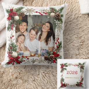 NIEUWJAAR  Lijst met aangepaste foto Familie 2026 Kussen
