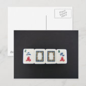 Nieuwjaar Mah-Jong Feestdagenkaart (Voorkant / Achterkant)