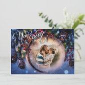 Nieuwjaar met Foto Wenskaart Aankondiging (Staand voorkant)