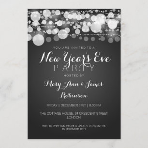 Nieuwjaar: moderne Stippen zwart Kaart