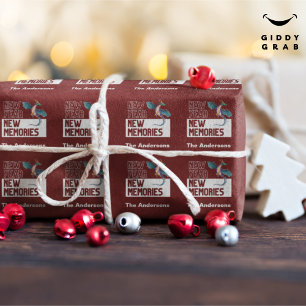 Nieuwjaar New Memories Dragon Cherry Red Cadeaupapier