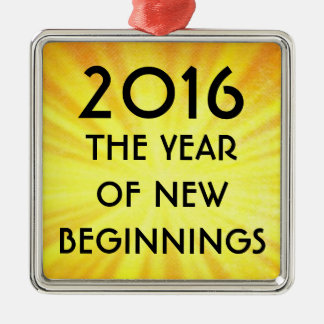 Nieuwjaar Nieuw Begin 2016 Metalen Ornament