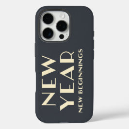 Nieuwjaar Nieuw Begin Inspirerend Typografie iPhone 16 Pro Hoesje