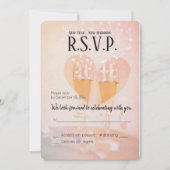 Nieuwjaar nieuw begin/nieuw jaar huwelijk/RSVP Kaart (Voorkant)