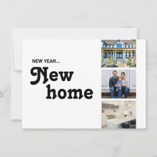 Nieuwjaar Nieuw Home Aangepaste foto's Feestdagenkaart