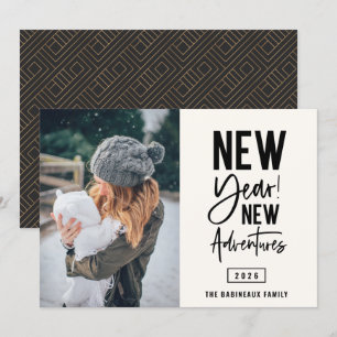 Nieuwjaar nieuwe avonturen Fotovakantie-Kaart Feestdagenkaart