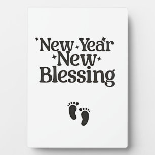 Nieuwjaar Nieuwe Blessings Nieuwjaar Zwanger Mama Fotoplaat