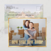 Nieuwjaar nieuwjaarsdag briefkaart (Voorkant / Achterkant)