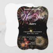 Nieuwjaar Party Invitation bewerkbare Kaart (Voorkant / Achterkant)