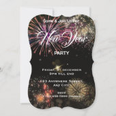 Nieuwjaar Party Invitation bewerkbare Kaart (Voorkant)