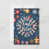 Nieuwjaar Print Kaart (Voorkant)