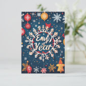 Nieuwjaar Print Kaart (Staand voorkant)