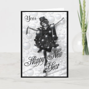  Nieuwjaar Retro NewYears Day personaliZed Feestdagen Kaart