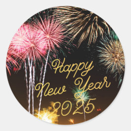 Nieuwjaar Ronde Sticker