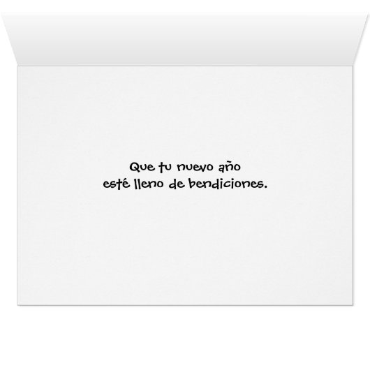 Nieuwjaar Spaans Datum toevoegen Helder kleurrijk  (Binenzijde Horizontaal (Onderkant))