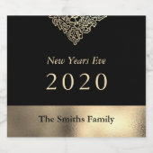 Nieuwjaar Sparkling Wijnetiket (Enkel label)