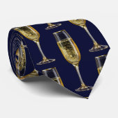 Nieuwjaar van Champagne Stropdas (Opgerold)