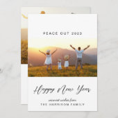 Nieuwjaar van de Vrede uit 2022 Foto's Minimale Mo Feestdagenkaart (Voorkant / Achterkant)