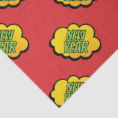 Nieuwjaar van stripstijl Retro Tissuepapier (Detail)