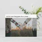 Nieuwjaar Verloving Bewaar de datum fotokaart Kaart (Staand voorkant)