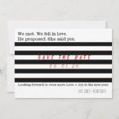 Nieuwjaar Verloving Bewaar de datum fotokaart Kaart (Achterkant)