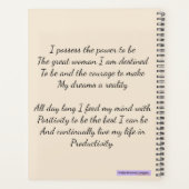 Nieuwjaar vrouwen  planner (Achterkant)