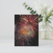 Nieuwjaar vuurwerk feestdagenkaart (Staand voorkant)