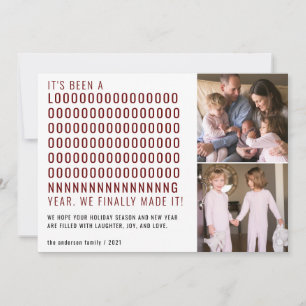 Nieuwjaar was een lange tijd, eindelijk gemaakt me feestdagenkaart