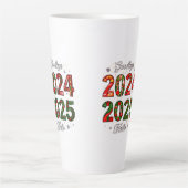 Nieuwjaar Waterflesjes Latte Mok (Voorkant)