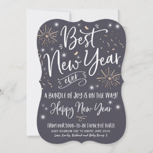 Nieuwjaar Zwangerschap 2018 Feestdagenkaart