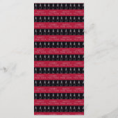 Nieuwjaar zwart en zilver, menu en knappe champagn (Achterkant)