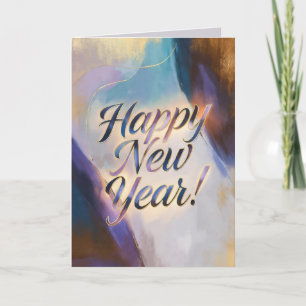 Nieuwjaars Aquarel Contrasten Feestdagen Kaart